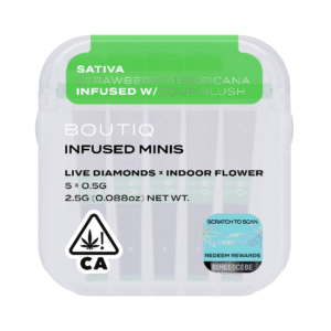 Boutiq Pre Rolls | Infused Minis | Strawberry Tropicana x Sour Slush | Live Diamonds 2.5G