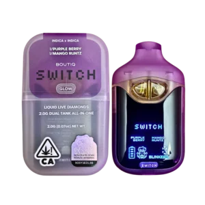 Boutiq Switch V4 Glow – Purple Berry X Mago Runtz 2G Dual Tank