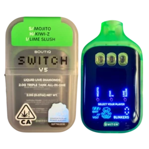 Boutiq Switch V5 – Mojito (Sativa) X Kiwi Z (Hybrid) X Lime Slush (Indica)