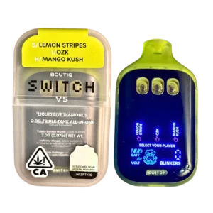 Boutiq Switch V5 – Lemon Stripes (Sativa) X OZK (Indica) X Mango Kush (Hybrid)